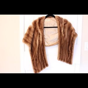 Brown mink shawl